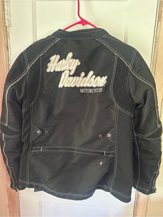 Harley-Davidson Jackets & Blazers - Harley-Davidson Black and White Women’s Motorcycle Jacket